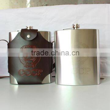 Stainless Steel Hip Flask Easy Carried With Silk Screen In Various Size