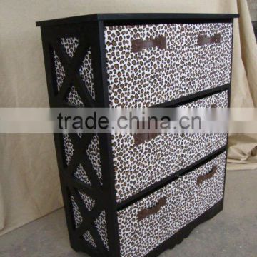 nice Wooden cabinet with willow baskets,home furniture,rattan drawers