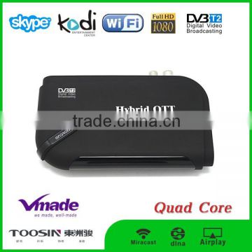 Android digital amlogic s805 android 4.4.2 quad core dvb t2 decoder