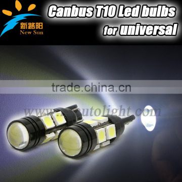 2pcs/lot Car Auto LED T10 5050 W5W 10W SMD 194 168 LED White Car Side Wedge Tail Light Lamp Bulb