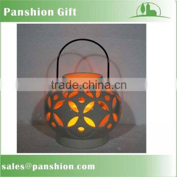 Hallow out ceramic hanging candle holder