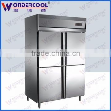 1000L 4 doors stainless steel commercial kitchen refrigeration equipment