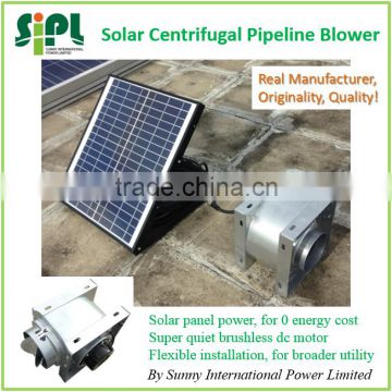 dia.100mm size centrifugal air blower fan powered by solar panel