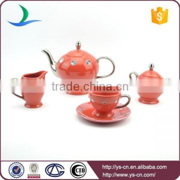 Ceramic Coffee Set Tea Set Wholesale With Diamond Design