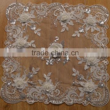 2017 hot selling 3d flower lace for table colth