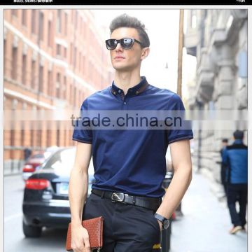 Men's fashion polo t shirt -Navy silm fit