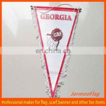 sports club satin gift flags with white tassels