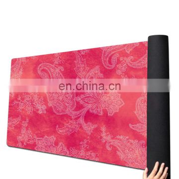 Durable custom design eco friendly suede natural rubber yoga mat