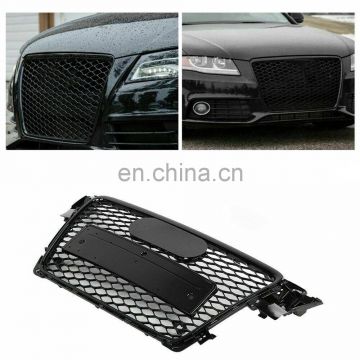 2009-2012 Honeycomb Mesh Hex Grille - Gloss Black for Audi A4 / S4 B8 8T RS4 Style