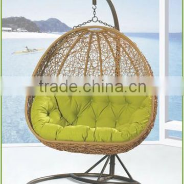 Hot sale Outdoor canopy hanging egg chair round rattan