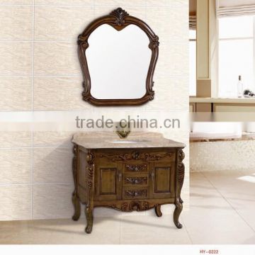 classic oak bathroom cabinet with mirror
