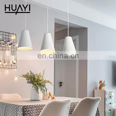 HUAYI Contemporary Style Iron Kitchen Dining Room Nordic Hanging LED Decorative Pendant Light Chandelier