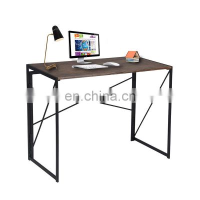 home office furniture high tech workstation simple 1 shape foldable metal computer table modern office executive desk