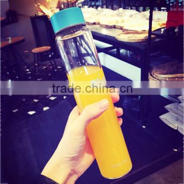 230ml slender glass water bottle for juice
