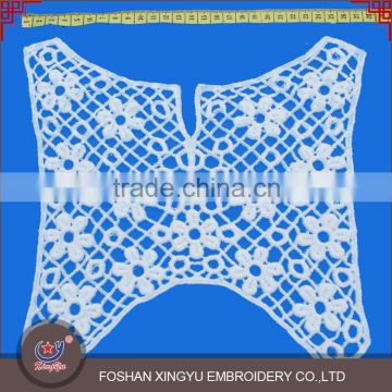 China supplier lady dress decoration crochet lace collar blouse back neck patch designs lace trim for dress