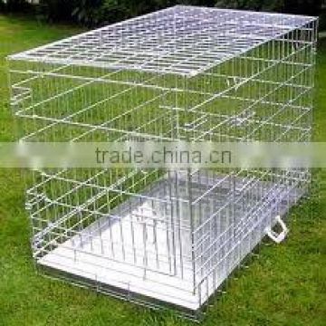 collapsible galvanized pet dog cage crate