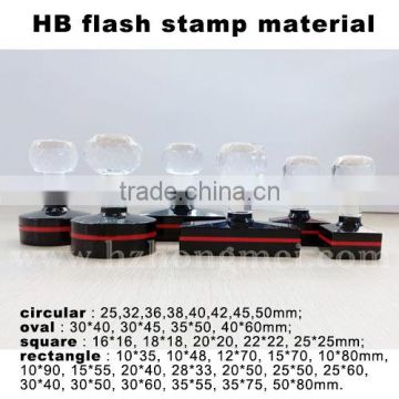 2015 Alibaba Custom logo HB crystal handle flash stamp/Bargain HB flash stamp crystal mount handle