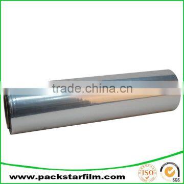 Cosmetic industrail use clear silver pe metallized film from manufacturer