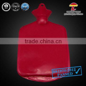 red color bs 2000ml pvc hot water bottle