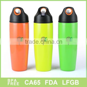 colorful stainless steel water mug with silicone straw and pp loop lid