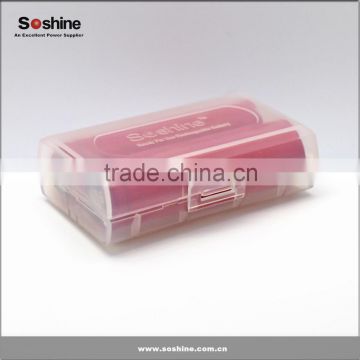 Soshine lithium ion 18650 battery case/ plastic storage case with waterproof
