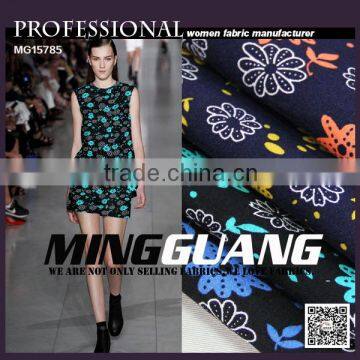 New design in Mingguang for layd's fashional garment 100% print rayon fabric