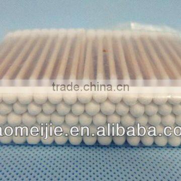 Double-tipped wooden stick ear cotton swabs