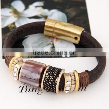 In stock marvelous gorgeous delicate leather bracelet wholesale, leather bracelet for women, bangle bracelet, cheap leather brac