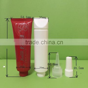 100ml empty red PE solvent resistance anaerobic sealant tube with screw cap