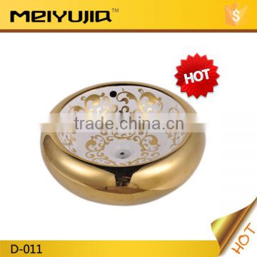 Alibaba Supplier ceramic golden wash basin