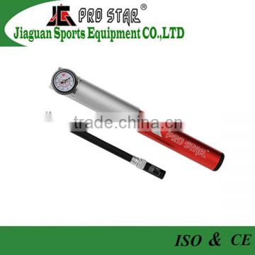 Mini bicycle air pump with gauge