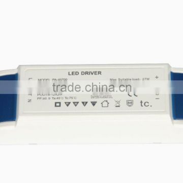 ac/dc constant current led driver 24w 24-45v 600ma PA-45700
