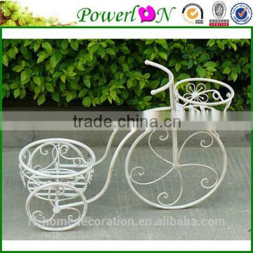 Wrought Iron Garden Bike Flower Pots