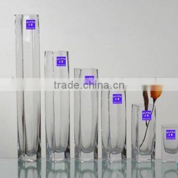 transparent art glass vase