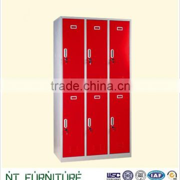 6 door metal wardrobe locker steel cabinet clothes locker