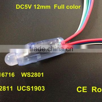 DC5V 12mm WS2811 Full Color RGB LED pixel String Light IP68