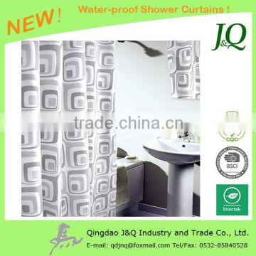 China Wholesale Polyester Thick Graphic Printed Shower Curtain