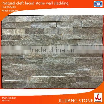 natural green quartzite ledge stone exterior wall cladding