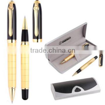 ball pen and roller pen set,gold pen set