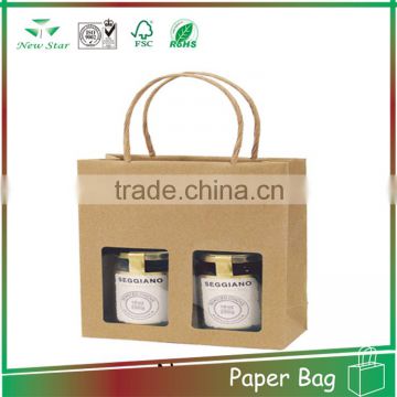 brown folding paper bag for candle
