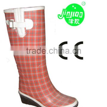 Knee women fancy rubber rain boots for women size