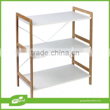 free standing shelving system/bamboo black free standing shelves