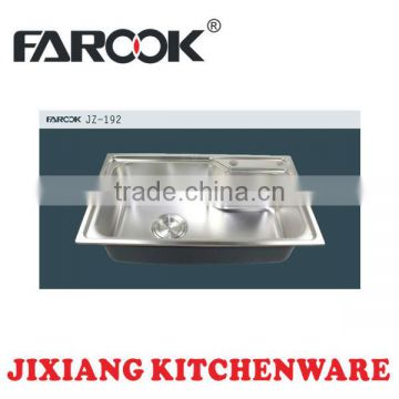 High quality single bow stainless steel kitchen sink JZ-192
