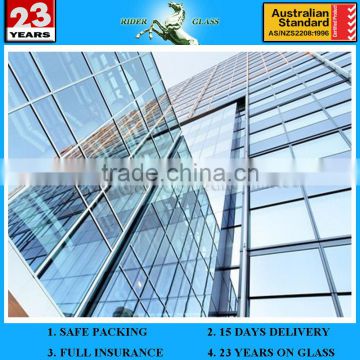3-19mm EN and AS/NZS2208:1996 Accredited Low Reflectivity Tempered Low-e Insulated Glass