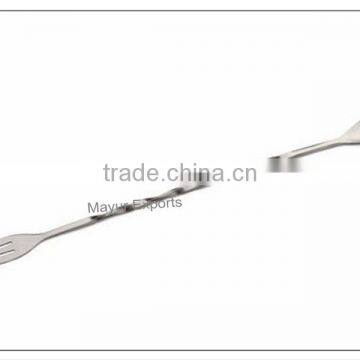 Stainless Steel Bar Spoon with fork