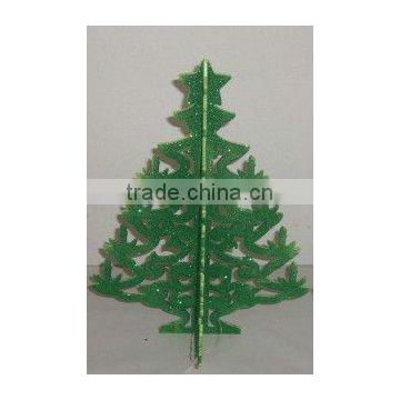 Christmas wooden table standing tree decoration JA02-12317G