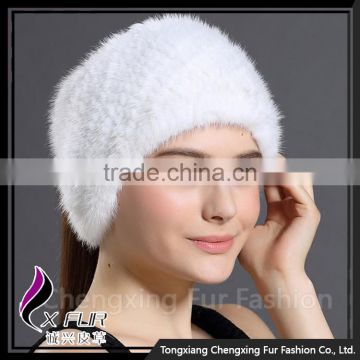 CX-E-39B Genuine Mink Fur Elastic Hair Band Mink Scrunchies