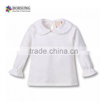 Latest Baby Girls Top Shirt Design High Quality back button doll