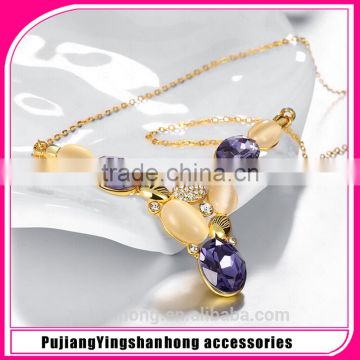 Fashion plating rose gold pendant necklace