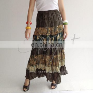 Maxi Flower Print Fashion Girls Sexy Long Skirt